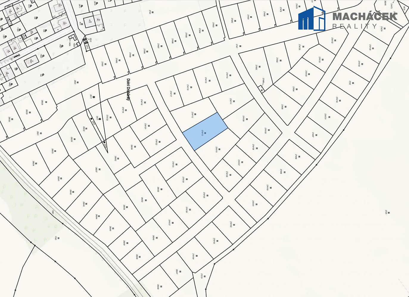 Prodej stavebního pozemku 1 123 m² – pohled 2