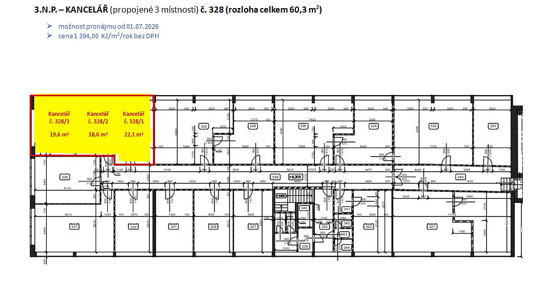Pronájem kanceláře 60 m² – fotografie 2