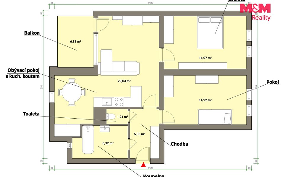 Prodej bytu 3+kk 72 m², Mariánské Lázně – náhled fotky 5