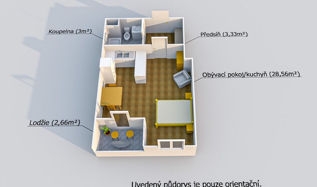 Pronájem bytu 1+kk 36 m², Plzeň – náhled fotky 10