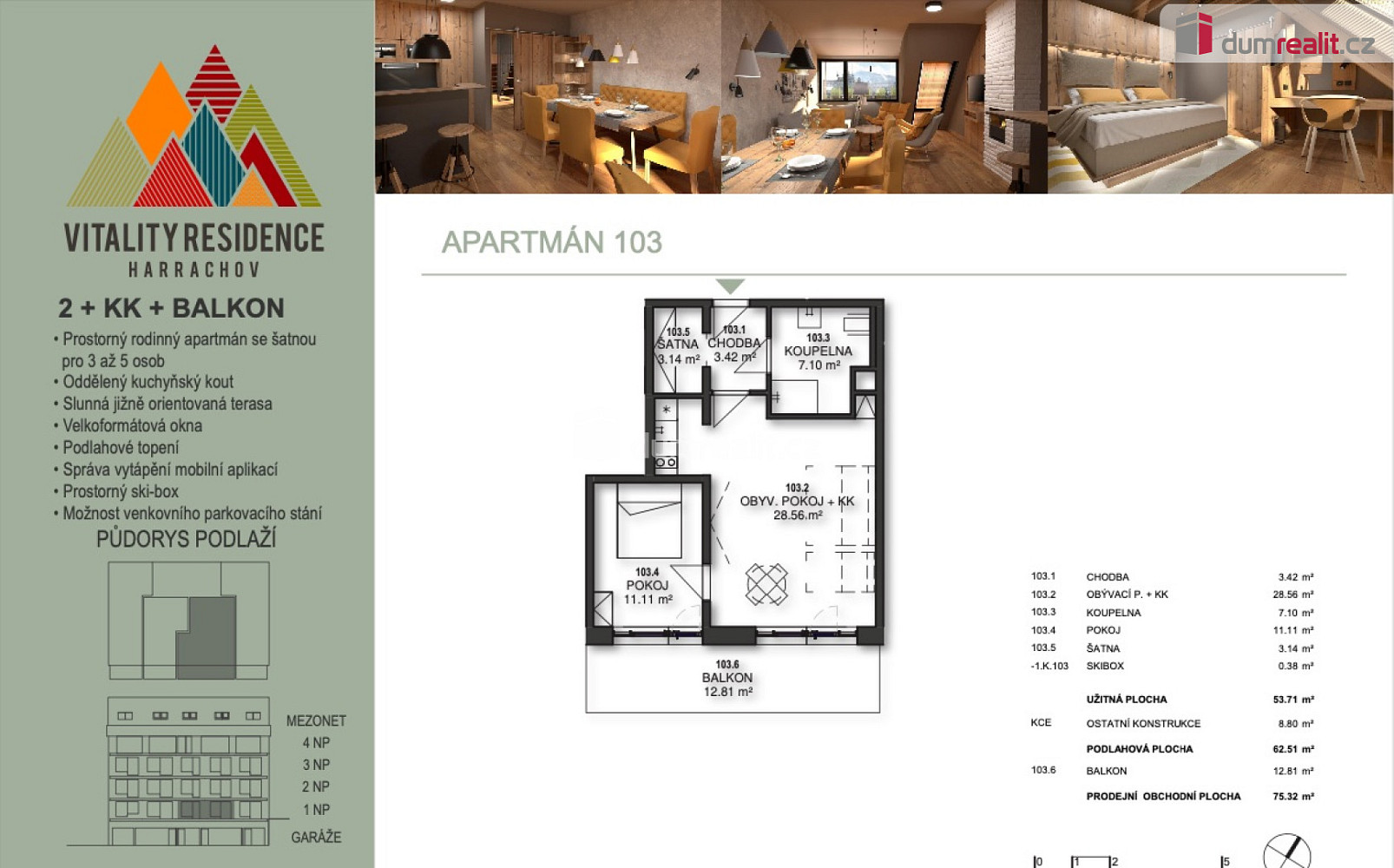 Pronájem bytu 2+1 57 m² – fotografie 2
