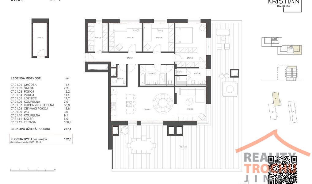 Prodej bytu 4+1 132 m², Hradec Králové – náhled fotky 7
