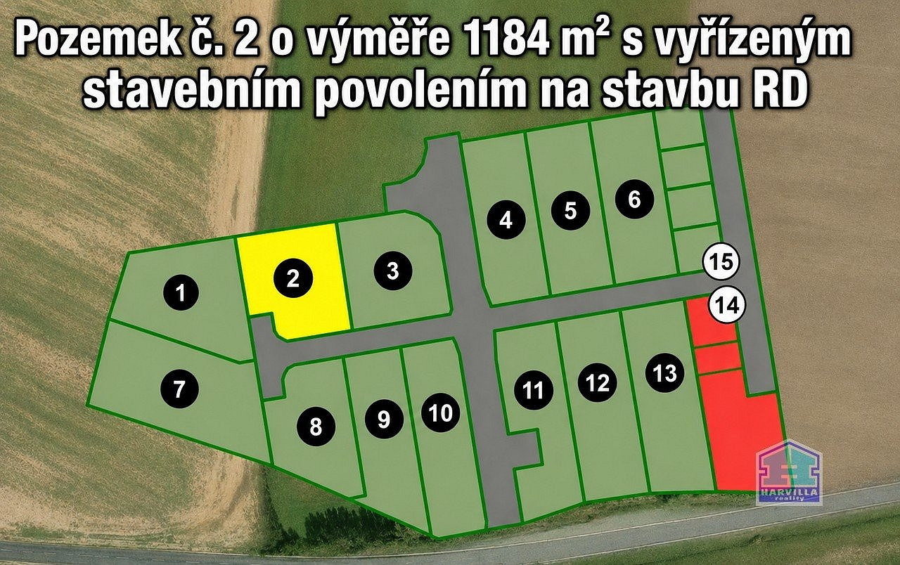 Prodej stavebního pozemku 1 184 m²