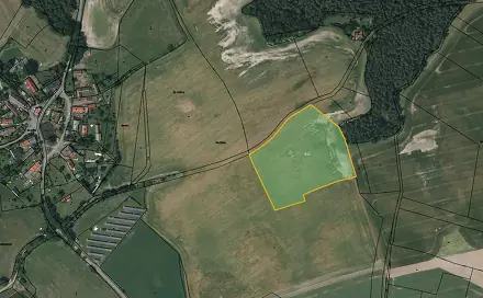 Prodej pole 25 592 m², Hlohovice, okres Rokycany