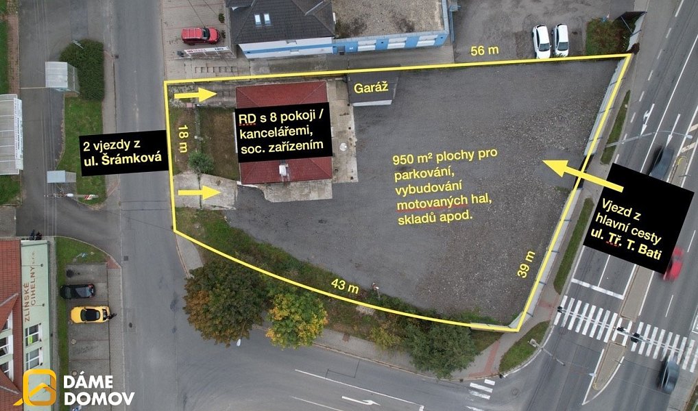 Pronájem komerčního pozemku 950 m², Zlín – náhled fotky 2