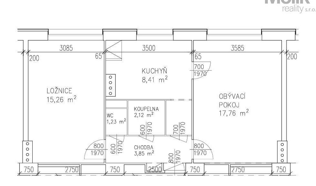 Pronájem bytu 2+1 49 m², Teplice – náhled fotky 21