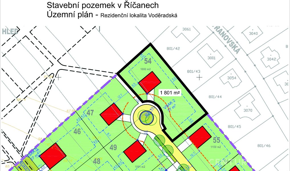 Prodej stavebního pozemku 1 801 m², Říčany – náhled fotky 7