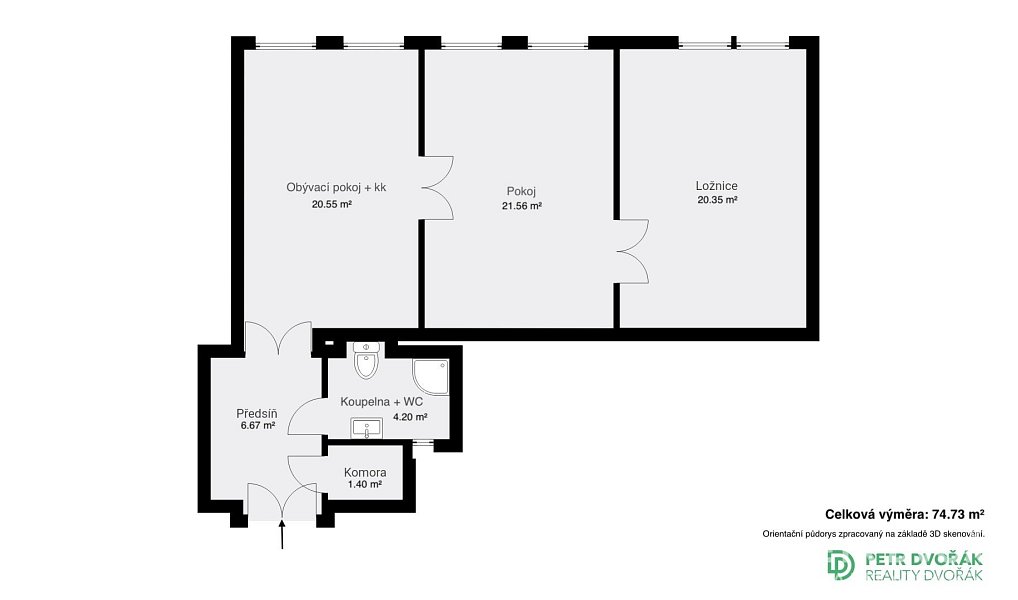 Prodej bytu 3+kk 74 m², Praha – náhled fotky 14