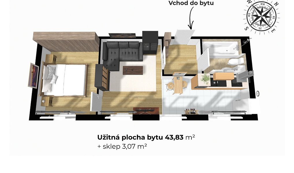 Prodej bytu 2+kk 44 m², Přerov – náhled fotky 3