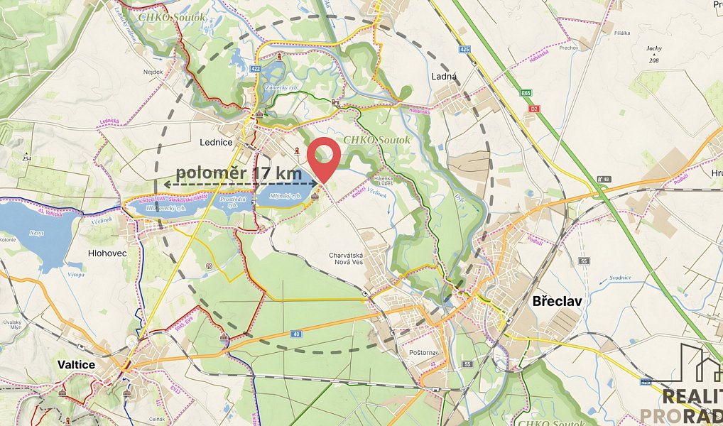 Prodej stavebního pozemku 1 992 m², Lednice – náhled fotky 4
