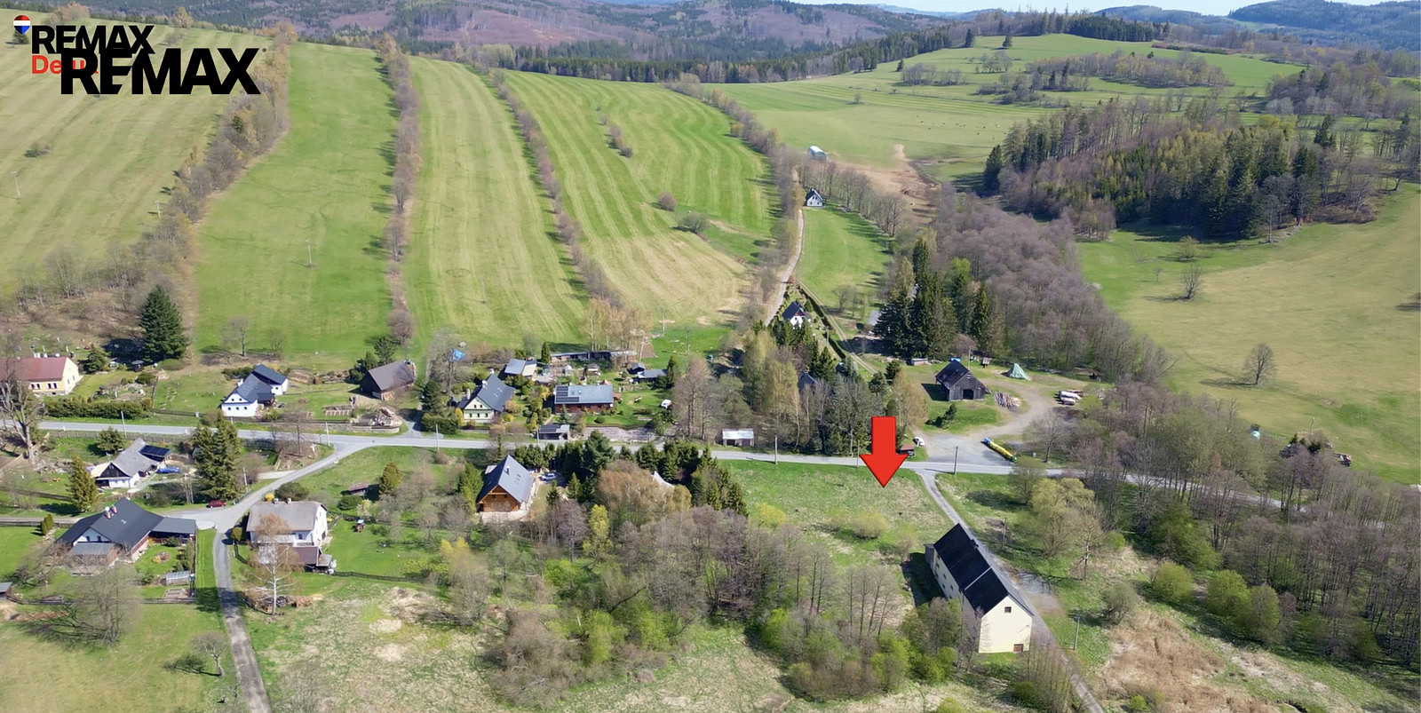 Prodej vyjímečného stavební pozemku o výměře 1014 m², Nová Ves u Rýmařova – pohled 2