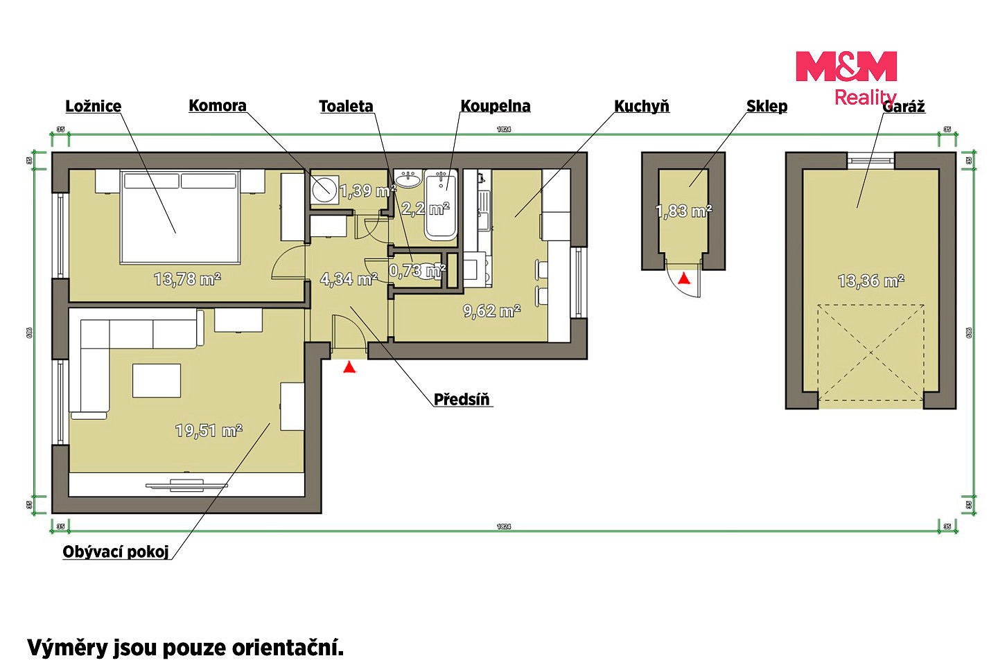 Pronájem bytu 2+1 53 m² – fotografie 5