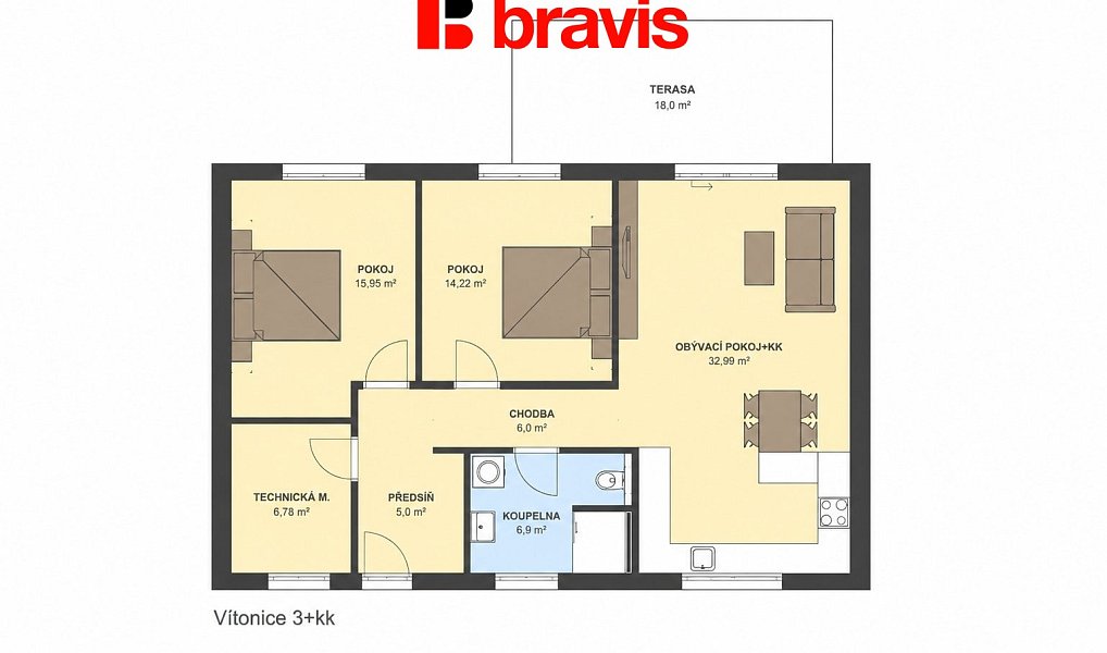 Prodej domu 87 m² s pozemkem 373 m², Vítonice – náhled fotky 2