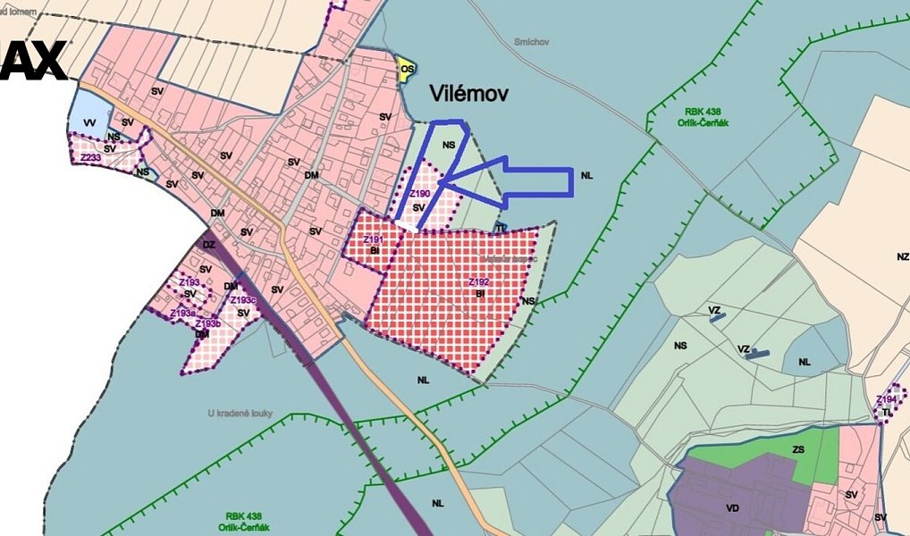 Prodej stavebního pozemku 7 833 m², Humpolec – náhled fotky 2
