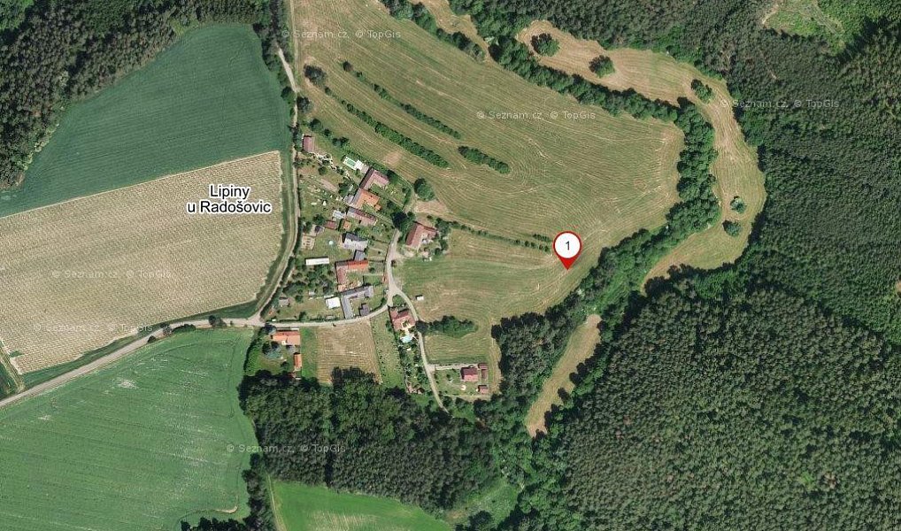 Prodej zahrady 1 633 m², Radošovice – náhled fotky 2