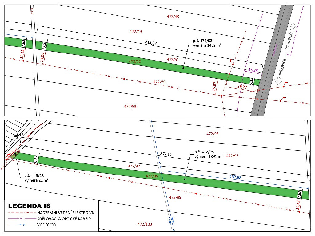 Prodej komerčního pozemku - Rohlenka, Jiříkovice - 3 395 m² – pohled 5