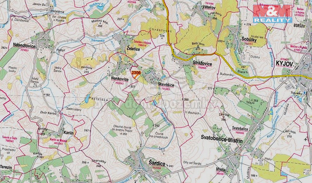 Prodej pole 531 m², Stavěšice – náhled fotky 5