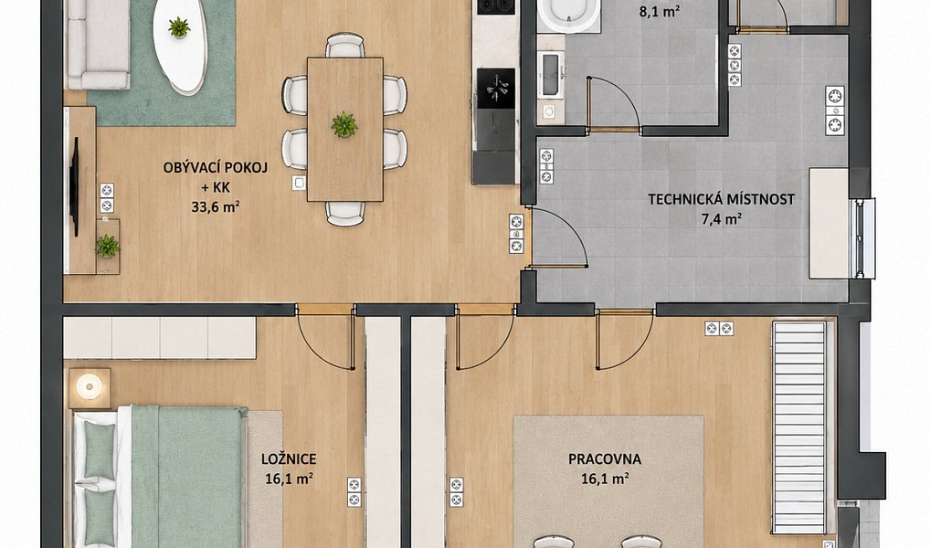 Prodej bytu 3+kk 81 m², Holubice – náhled fotky 17