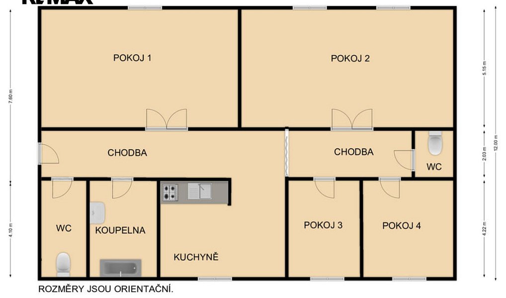 Prodej bytu 4+1 87 m², Tachov – náhled fotky 3