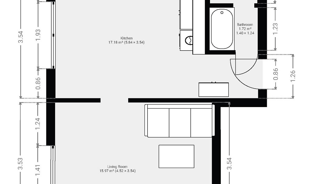Pronájem bytu 2+kk 37 m², Ústí nad Labem – náhled fotky 7