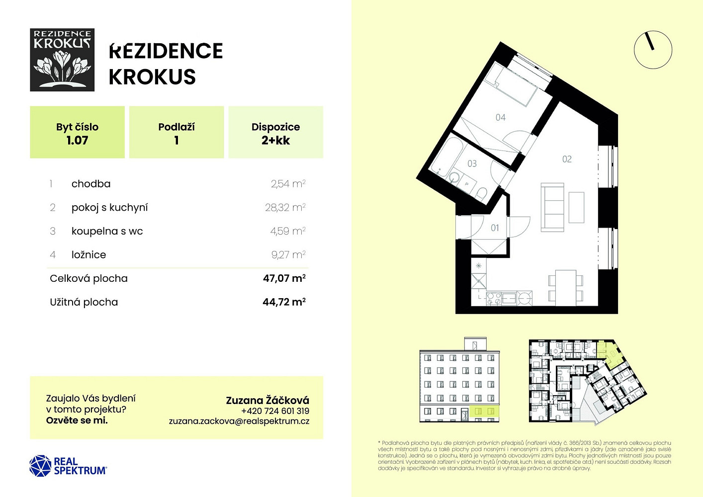 Prodej bytu 2+kk 45 m²