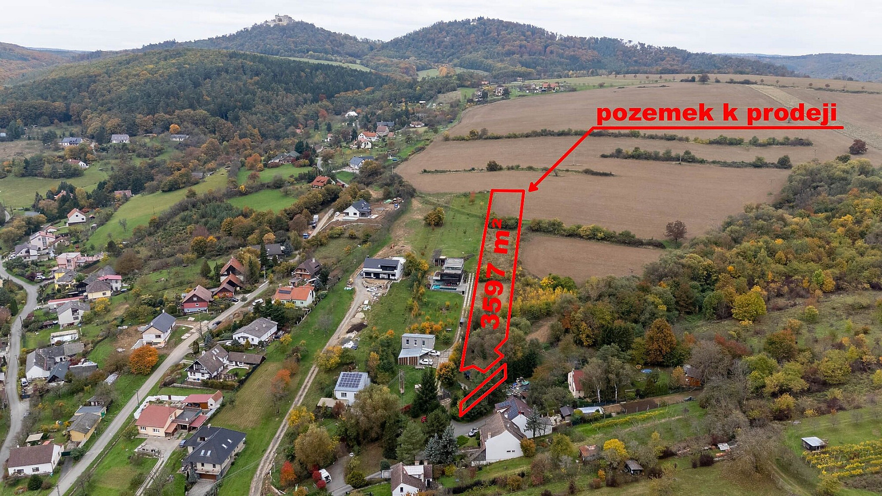 Prodej stavebního pozemku 3 597 m²