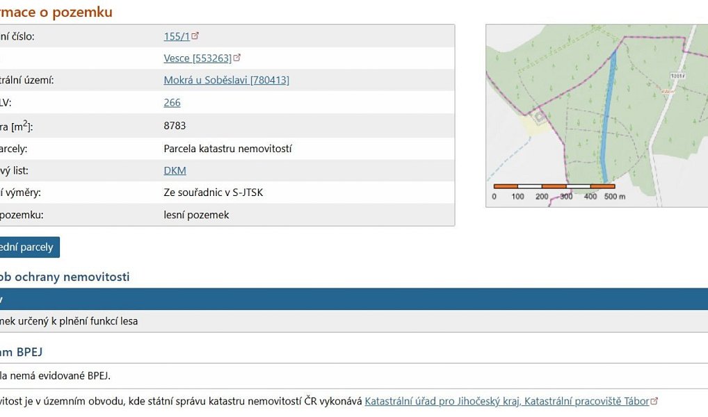 Prodej lesa 24 818 m², Vesce – náhled fotky 6