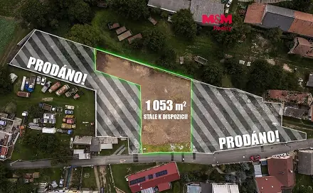 Prodej stavebního pozemku 1 053 m², Jizerní Vtelno, okres Mladá Boleslav