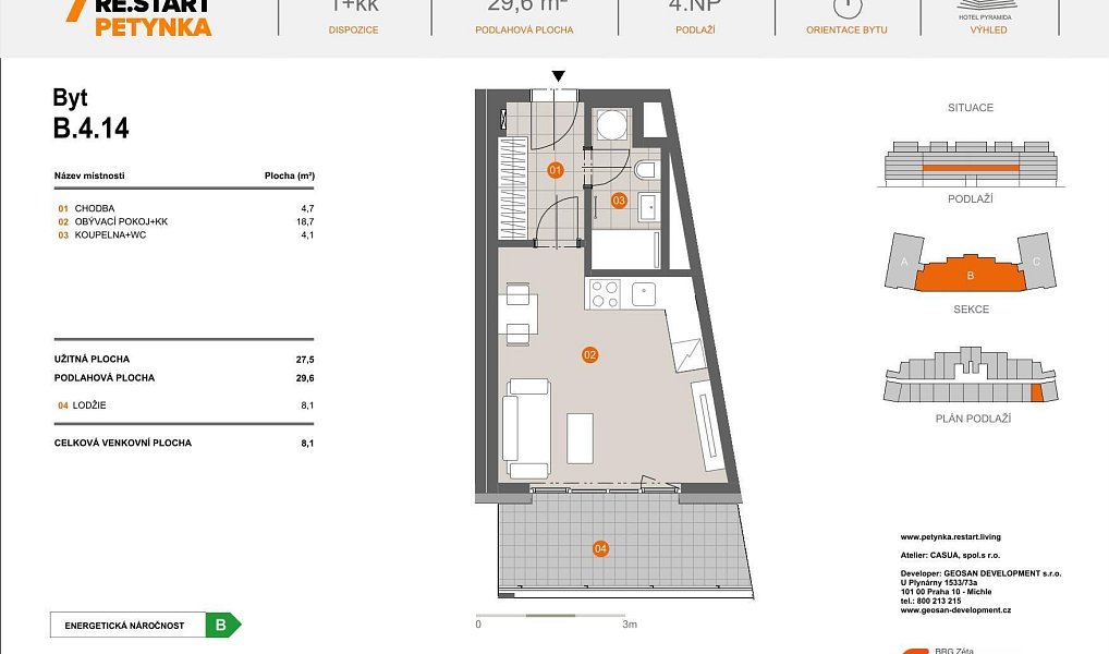 Prodej bytu 1+kk 30 m², Praha – náhled fotky 2