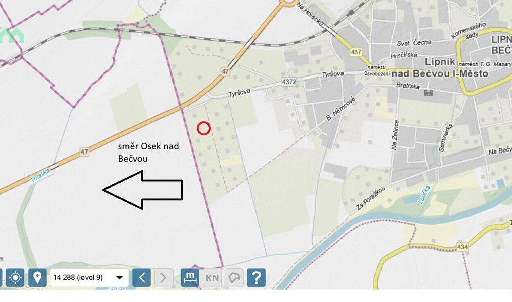Prodej zahrady 487 m², Lipník nad Bečvou – náhled fotky 2