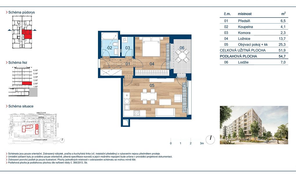 Prodej bytu 2+kk 52 m², Praha – náhled fotky 2