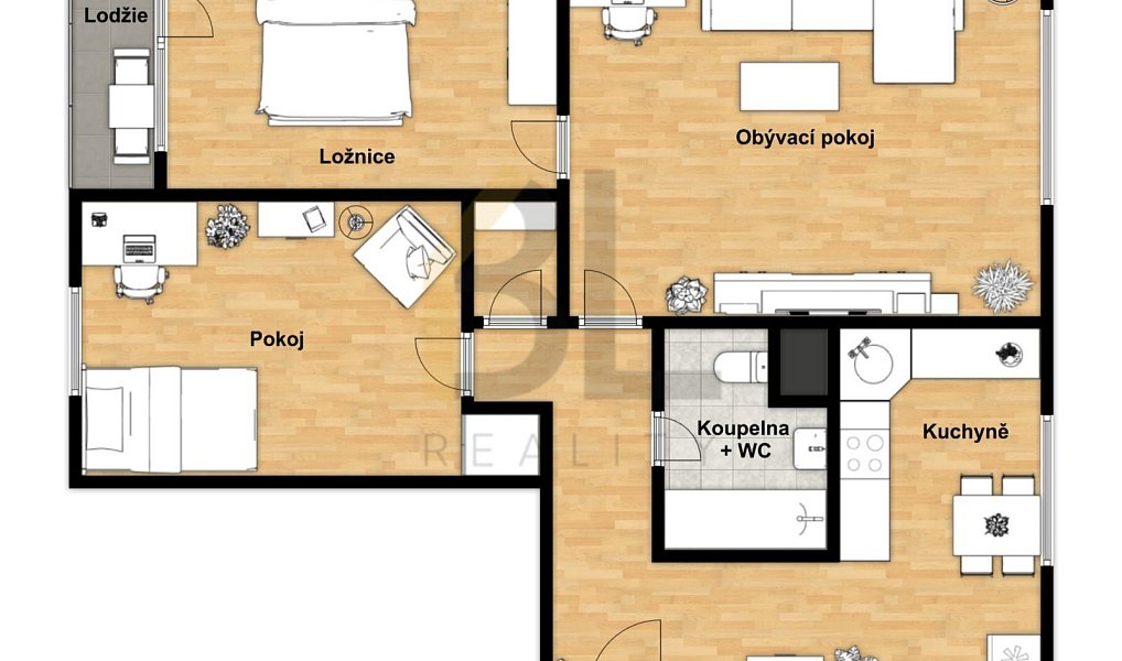 Prodej bytu 3+1 68 m², Hodonín – náhled fotky 2