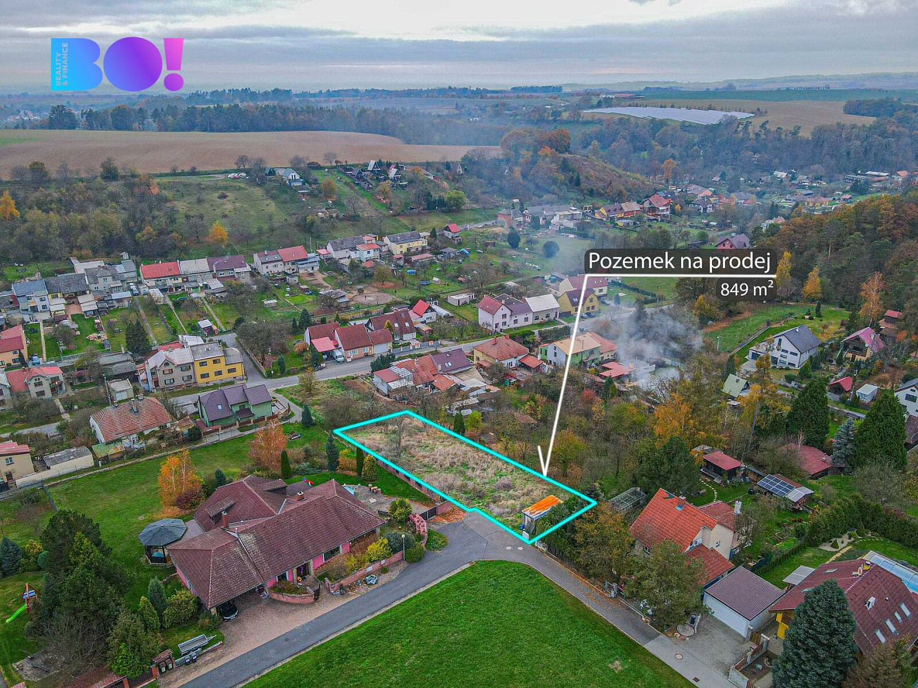 Prodej stavebního pozemku 849 m² - View 2