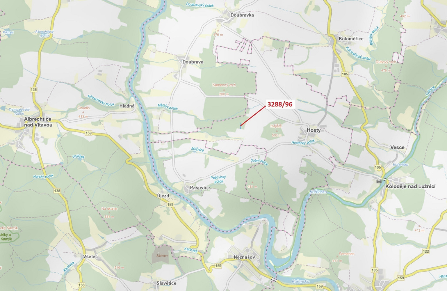 Dražba lesa 1 630 m²