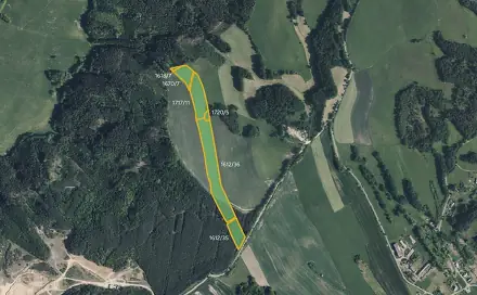 Prodej pole 51 534 m², Dubnice, okres Česká Lípa