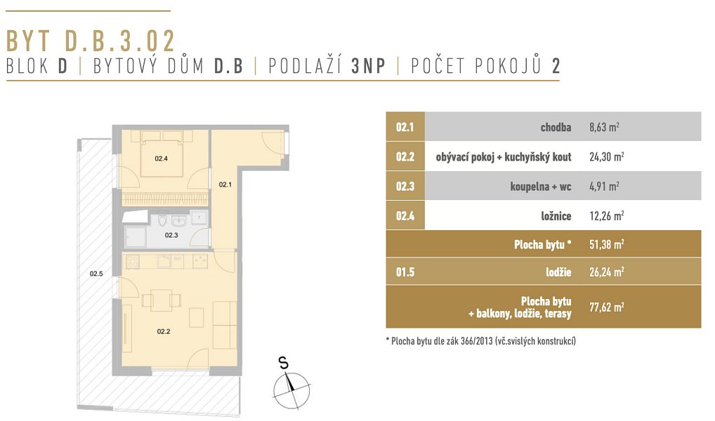 Prodej bytu 2+kk 51 m², České Budějovice – náhled fotky 20