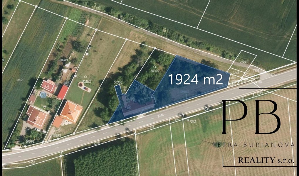 Prodej stavebního pozemku 3 823 m², Jamolice – náhled fotky 3