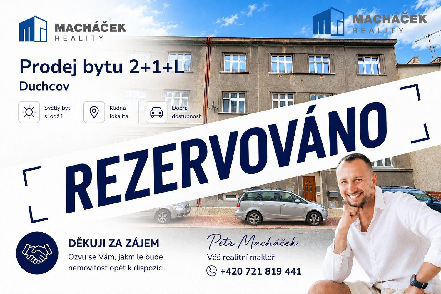 Prodej bytu 2+1 64 m² rezervováno
