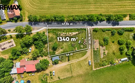 Prodej stavebního pozemku 1 340 m², Žáky, okres Kutná Hora