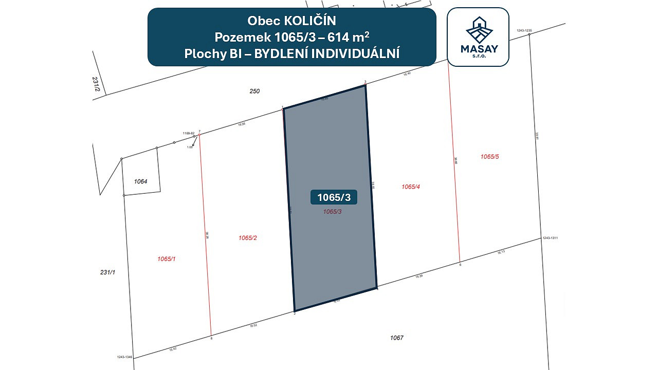 Prodej stavebního pozemku 614 m² – fotografie 5