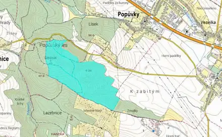 Prodej pozemku 7 335 m², Popůvky - Dýšina