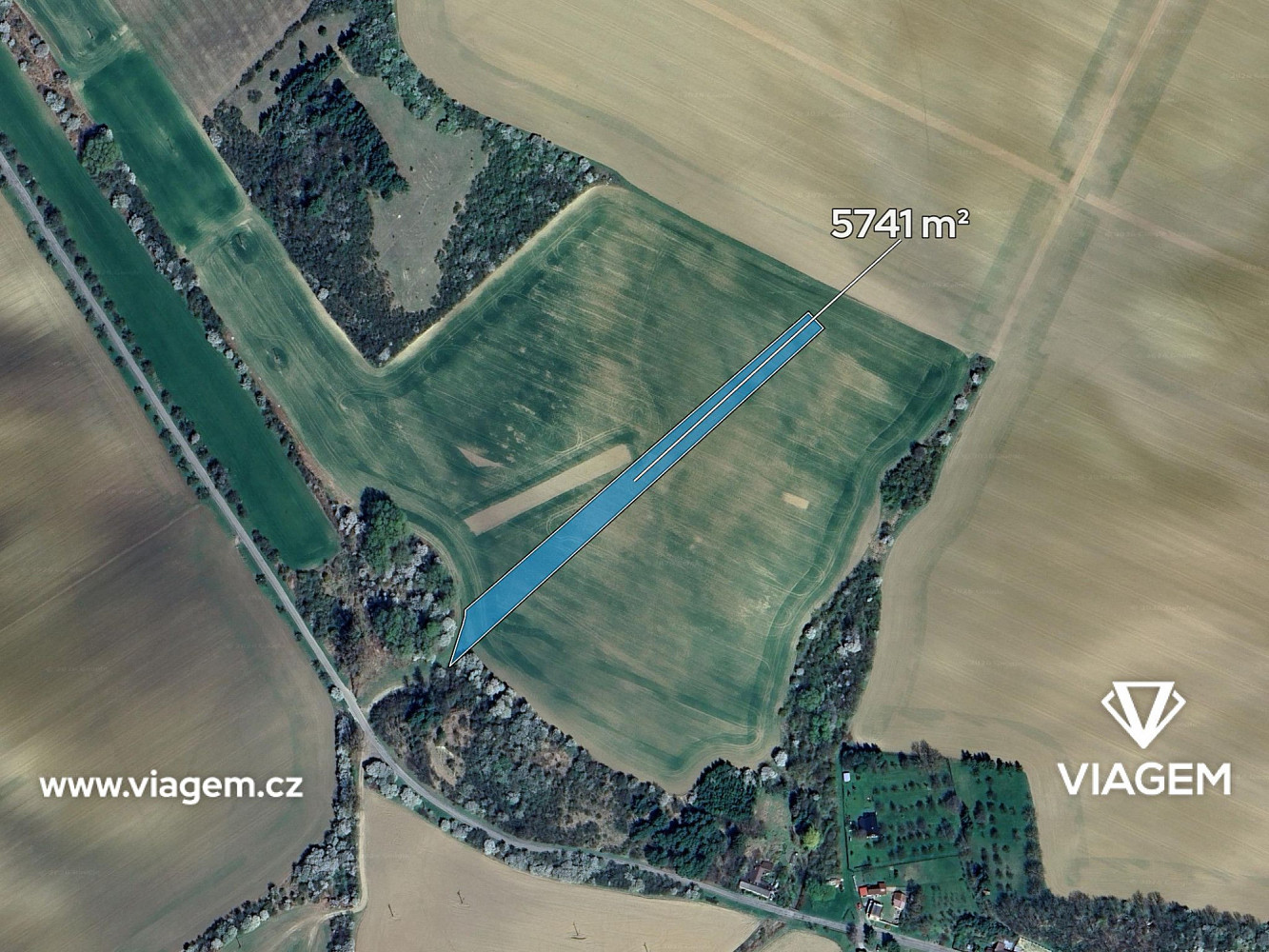 Pole 5 741 m², Podíl 50 % o výměře 2 871 m² – pohled 2