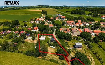 Prodej stavebního pozemku 3 007 m², Krtov, okres Tábor