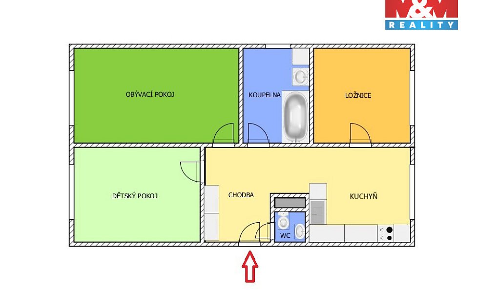 Prodej bytu 3+1 81 m², Třemošnice – náhled fotky 4