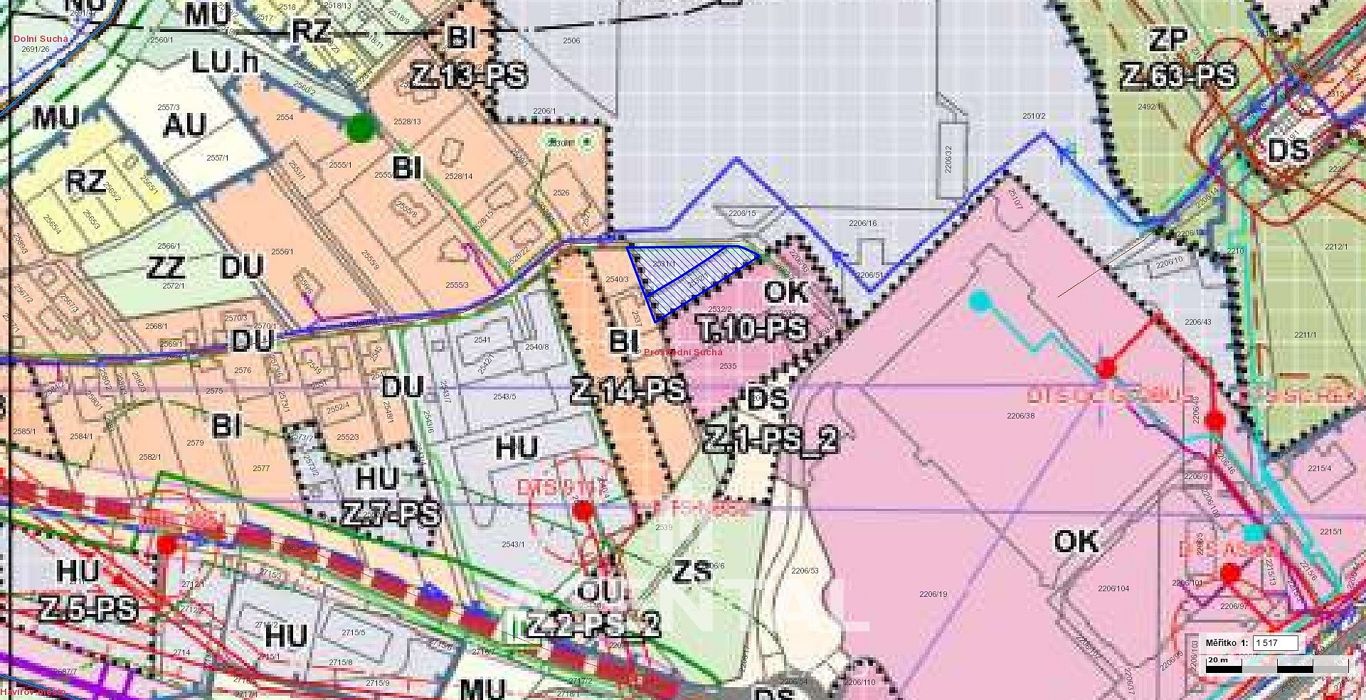 Prodej komerčního pozemku 1 728 m² – pohled 5