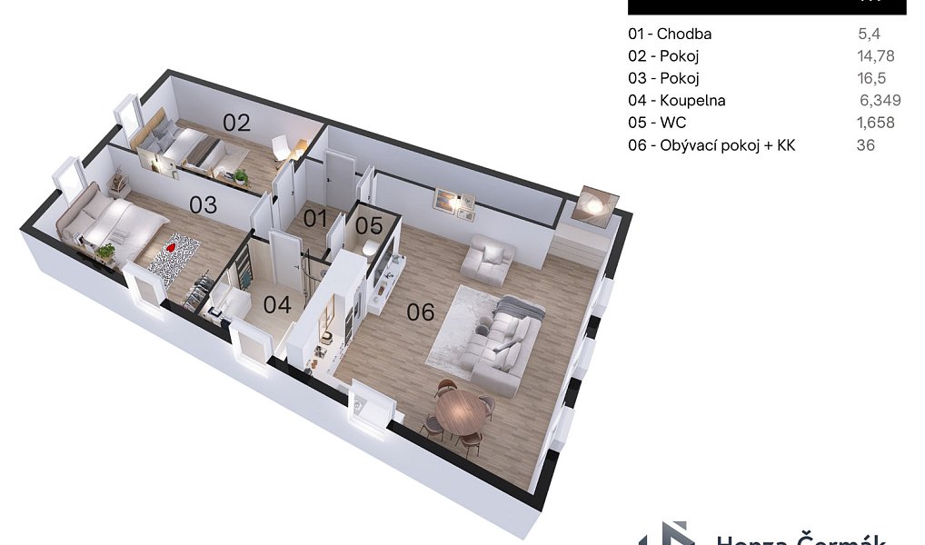 Prodej bytu 3+kk 83 m², Pohořelice – náhled fotky 19