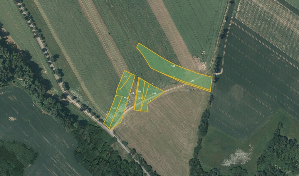 Prodej pozemku, 24814 m², Pelhřimov, Křešín