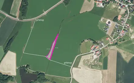 Prodej pole 3 569 m², Příkosice, okres Rokycany