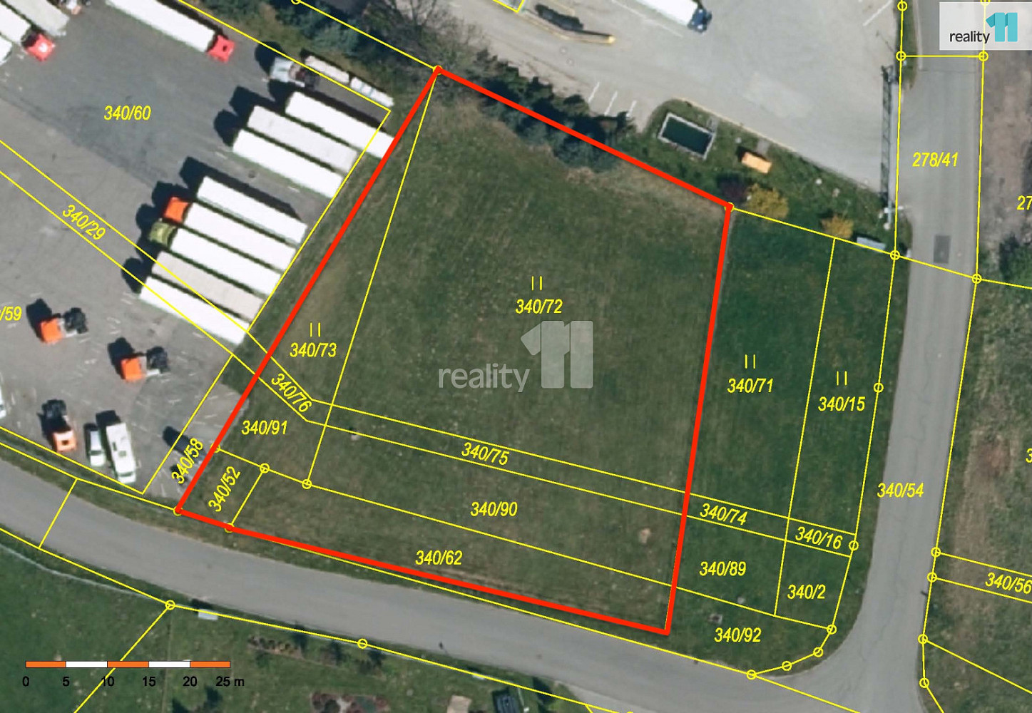 Prodej komerčního pozemku 2 833 m²