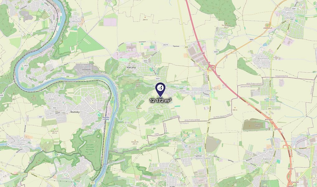 Prodej pole 12 172 m², Zdiby – náhled fotky 4